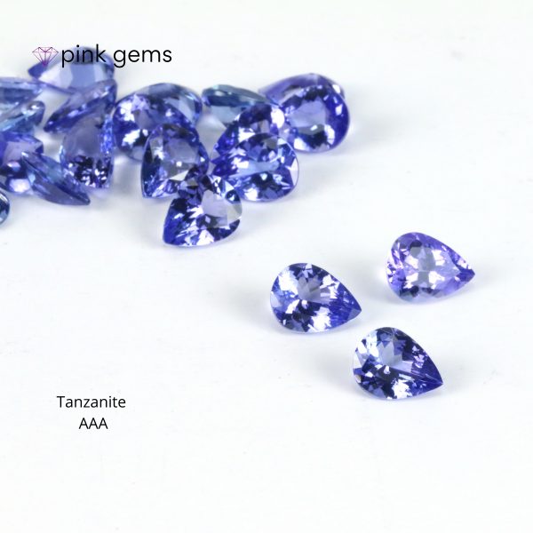 Tanzanite aaa - [7x5/7x9/8x6 mm] pear - bulk - pink gems