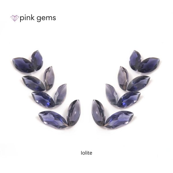 Iolite - marquise - bulk - pink gems