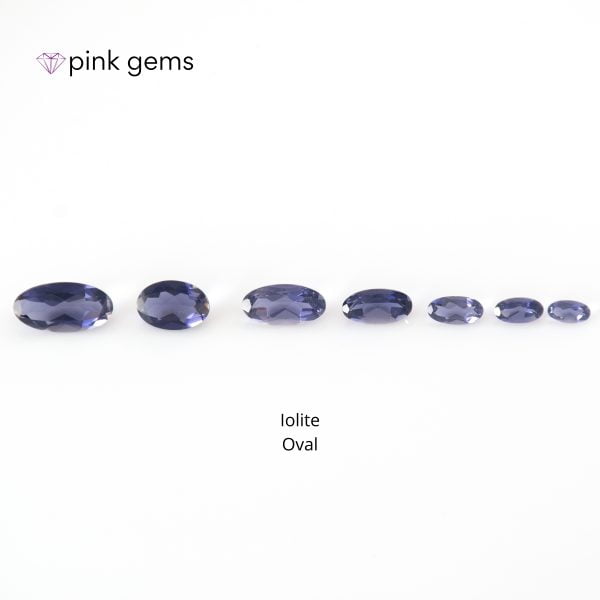 Iolite - oval - bulk - pink gems