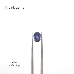 Iolite - oval - buffed top - pink gems