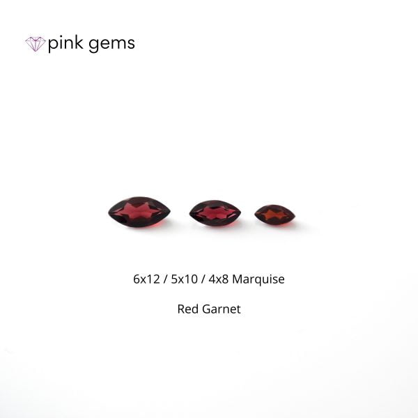 Red garnet - [6x12/5x10/4x8] marquise - bulk - pink gems