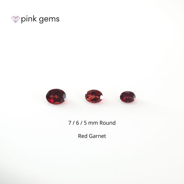 Red garnet - [7x9/6x8/5x7 mm] oval - bulk - pink gems