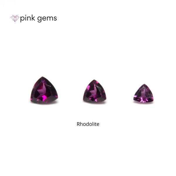 Rhodolite - purple garnet (grape garnet) - [5/6/7 mm] trillion - bulk - pink gems