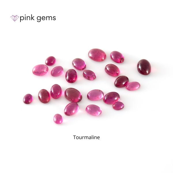 Tourmaline - cabochon - oval - pink gems