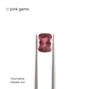Tourmaline - cushion - checker cut - 7x9 - bulk - pink gems