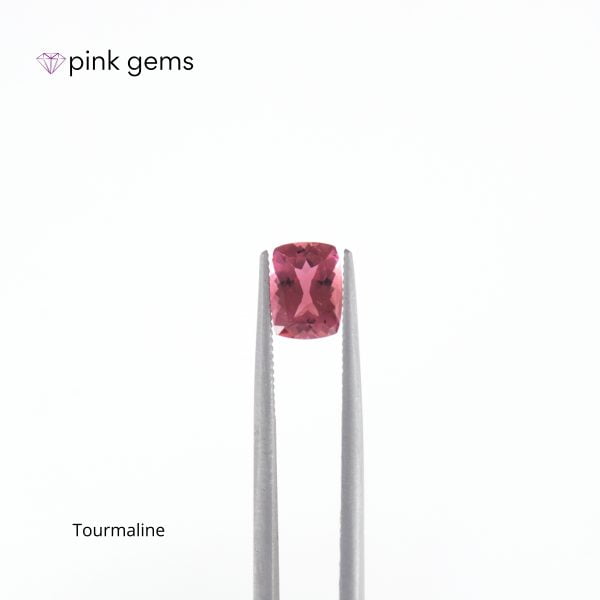Tourmaline - cushion - vivid pink - 6x8 - bulk - pink gems