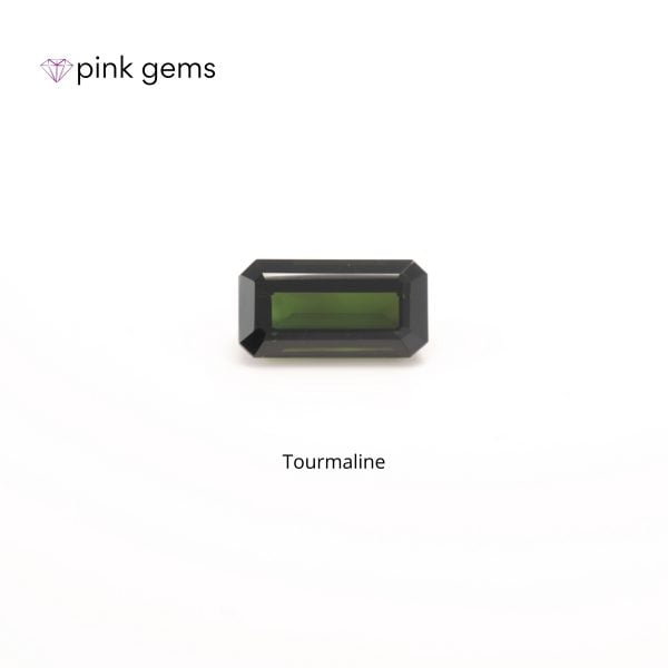 Tourmaline - millitary green - octagon - pink gems