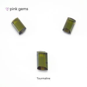 Tourmaline - designer set of 3 matched pieces - pink gems