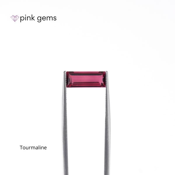 Tourmaline - rectangle - pink gems