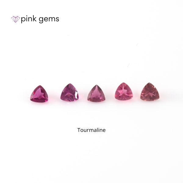 Tourmaline - trillion - bulk - pink gems