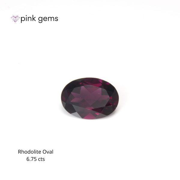 Rhodolite purple garnet, 6. 75cts, oval, luxury - pink gems